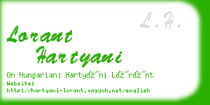 lorant hartyani business card